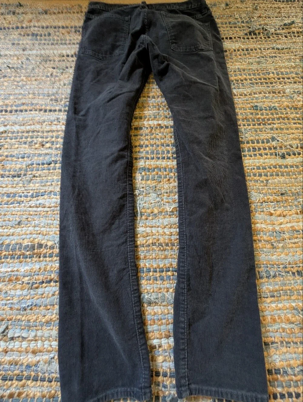 J.Crew Corduroy Pants 28 Black Straight Leg Preppy Minimalist Normcore Classic